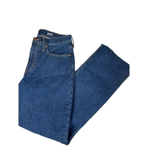 J.Crew Womens Denim Demi Boot Crop Jeans Size 27T Cotton & Lycra Blue - Picture 3 of 9